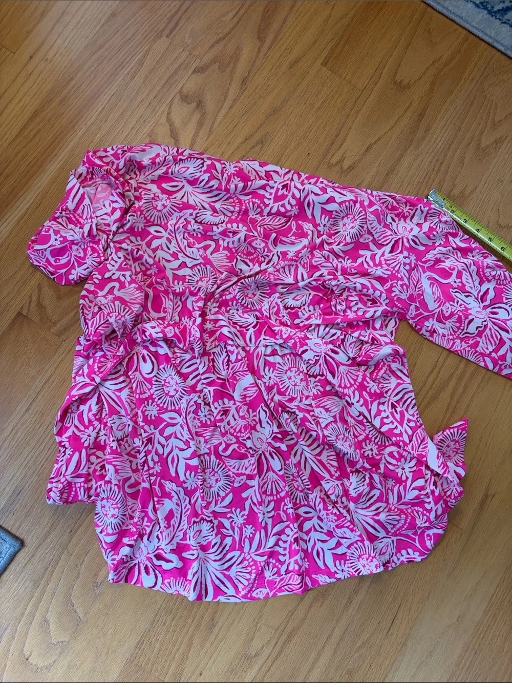 Lilly Pulitzer Dianne Knit Robe S/M Passion Fruit Pink Absolutely Flamazing - Picture 6 of 11